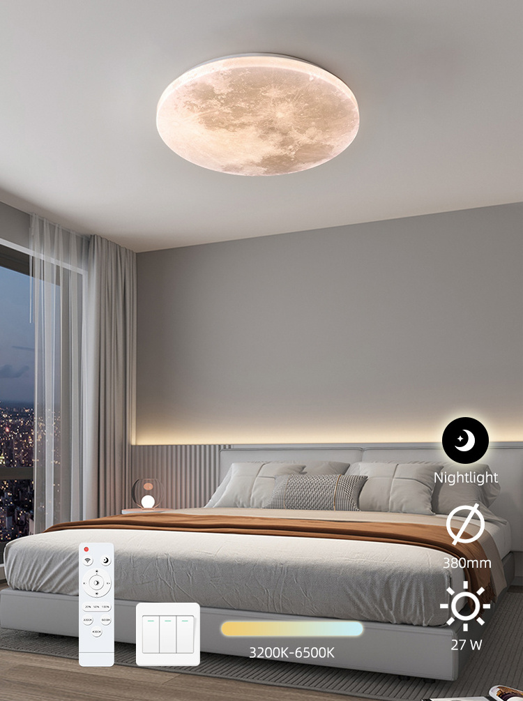 LED ceiling lamp bedroom ceiling lights for living room hallway aisle creative round design cloakroom balcony moon ceiling lamp