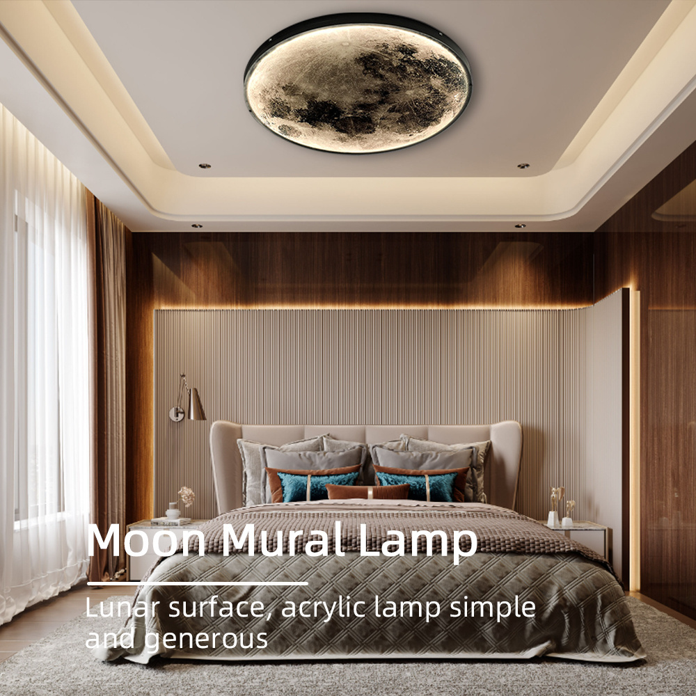 Moon wall lamp Decorative ceiling light Luxury mural lighting 240mm 300mm 500mm for bedroom Living room Hallway