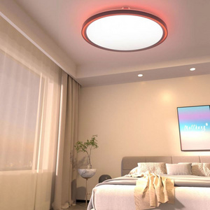 6000k led dimmable ceiling panel light round fashion design for living room RGB auxiliary light cct dimmable led ceiling light