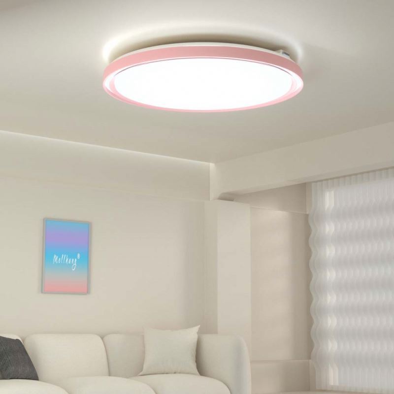 6000k led dimmable ceiling panel light round fashion design for living room RGB auxiliary light cct dimmable led ceiling light