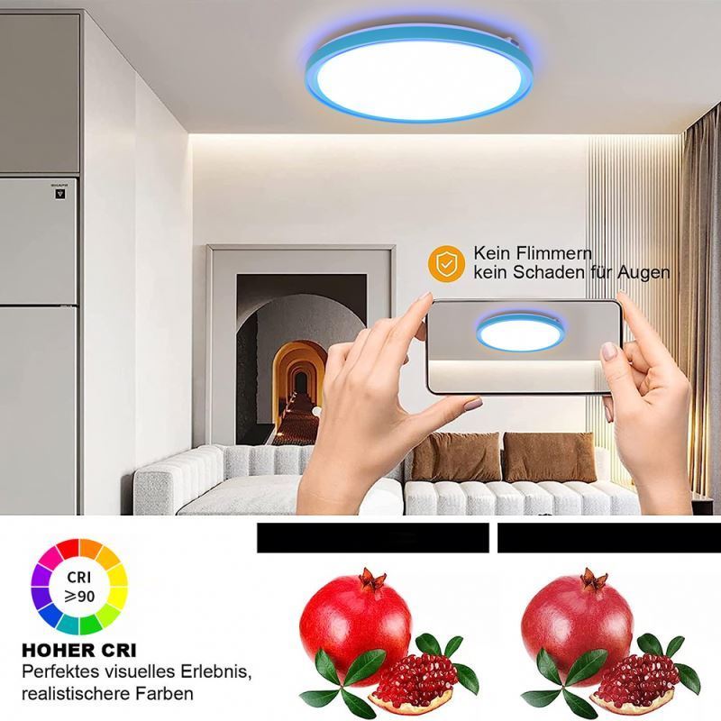 Smart lamp led light indoor household with sensor motion app rgb night atmosphere ceiling home wifi control smart home lights