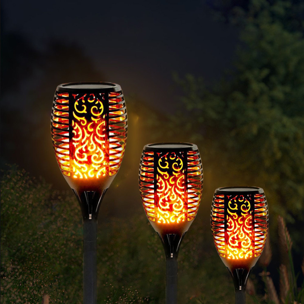 12led waterproof portable outdoor flame solar lights for garden decor christmas garden lights outdoor flame solar garden lights