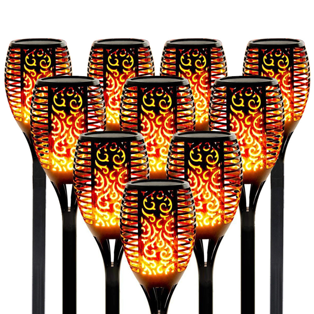 12led waterproof portable outdoor flame solar lights for garden decor christmas garden lights outdoor flame solar garden lights