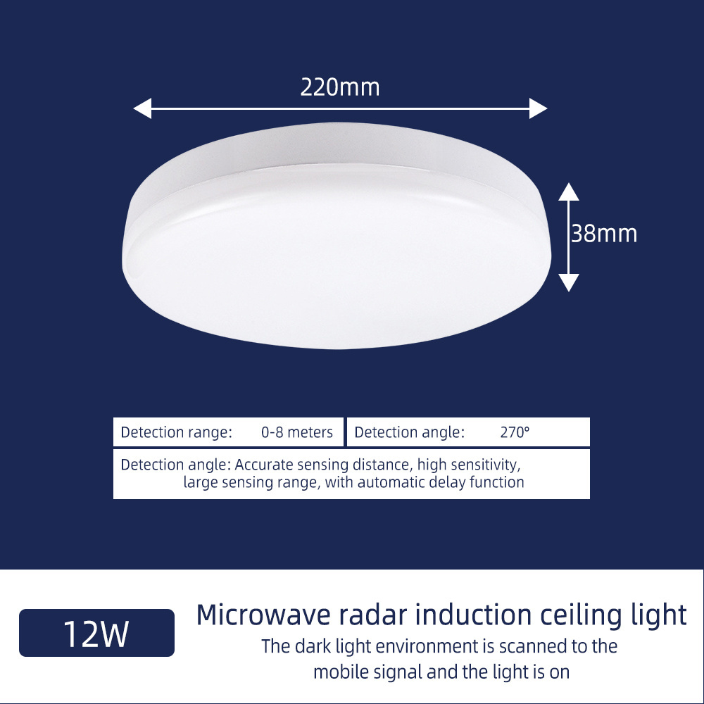 Motion Sensor Smart LED Ceiling Lights 12W 18W Industrial LED Light Hallway Smart PIR Sensor Lighting Modern Led Ceiling Lamp