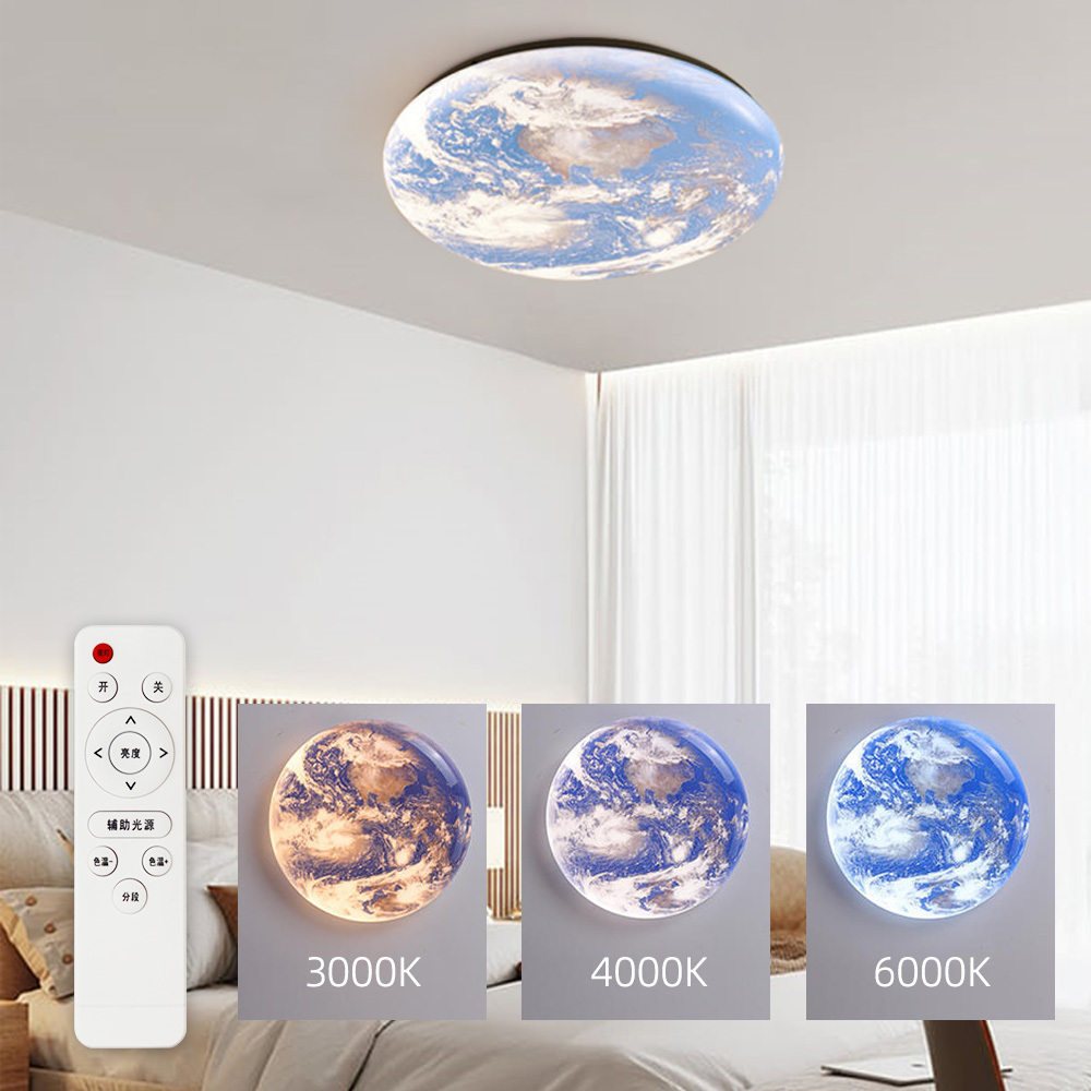 Earth bedroom ceiling lamps home decor luxury moon house lights modern indoor ceiling light lamp waterproof led ceiling light