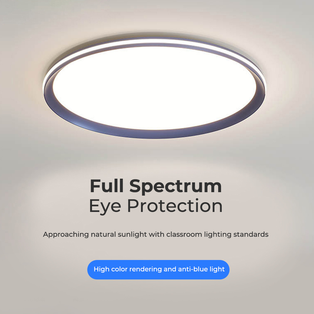 Round Ceiling Lamp for Indoor Home Lighting Large Round Nordic Modern Full Spectrum Eye Protection Dimmable Led Light