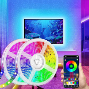 Smart cell phone app control led strip SMD RGB Colorful Flexible LED Light Tape Ribbon APP Waterproof TV Background Lighting