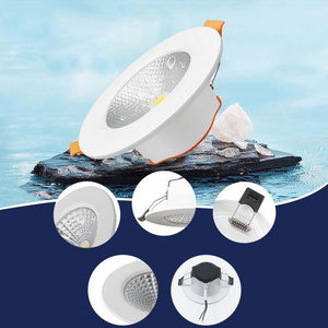 Down light led recessed trimless ceiling double color temperature ip20 reflector surface mounted lights bathroom 6w downlight