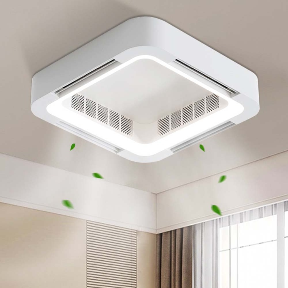 Ceiling fans with light intelligent remote control modern ceiling fan with led light remote control bladeless fan ceiling light