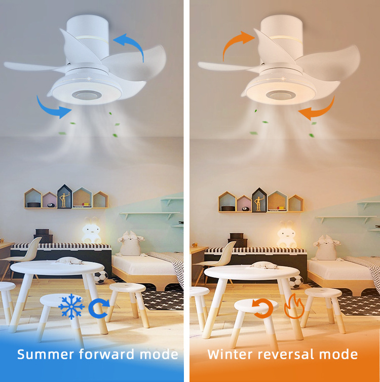 Indoor decoration bedroom with remote control ceiling fan with light ceiling lamp with fan kid room modern ceiling fan light