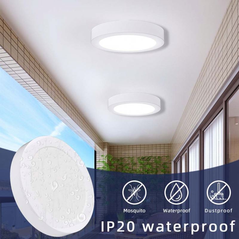 Luxury ultra thin thickness thin etl 6w 12w 18w 24w round led dimmable ceiling panel light ultra surface mounted panel lights