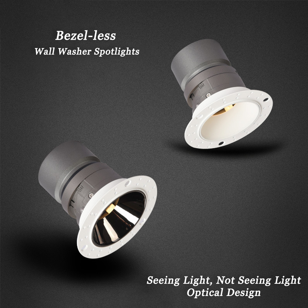 Spotlight Frameless Ceiling Light 5W 7W Downlight Embedded No Main Light Scenery Missing Light Now Home Wall Washing Spotlight