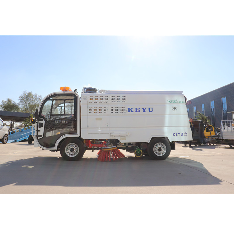 Keyu Large Truck Electric Vacuum Road Floor Sweeper Compact Road Sweeper Cleaning Truck Mobile Street Sweeper