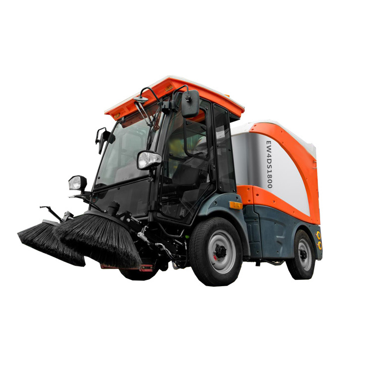 KEYU Mini Size Electric Powered Driveway Floor Cleaning Machine Street Pavement Road Sweeper Truck