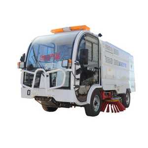 KEYU  Electric Vacuum Road Sweeper Truck Moving Small Cubic Road Sweeper Street Floor Road Sweeper Truck