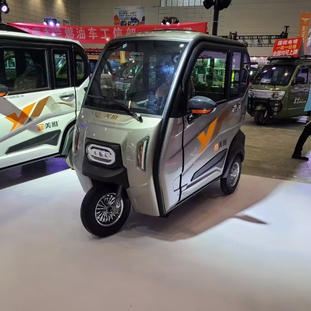 keyu passenger seat electric tricycles 4 wheel car electric tricycle with roof closed