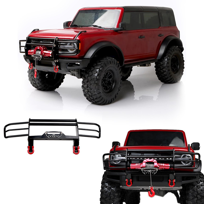 KYX Metal Front Bumper for 2021 Ford Bronco TRX-4 1/10 RC Crawler Car Upgrade Parts