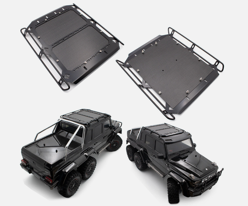 KYX 1/10 TRX-6 G63 RC Crawler Car Upgrade Parts Metal Luggage Tray Roof Rack