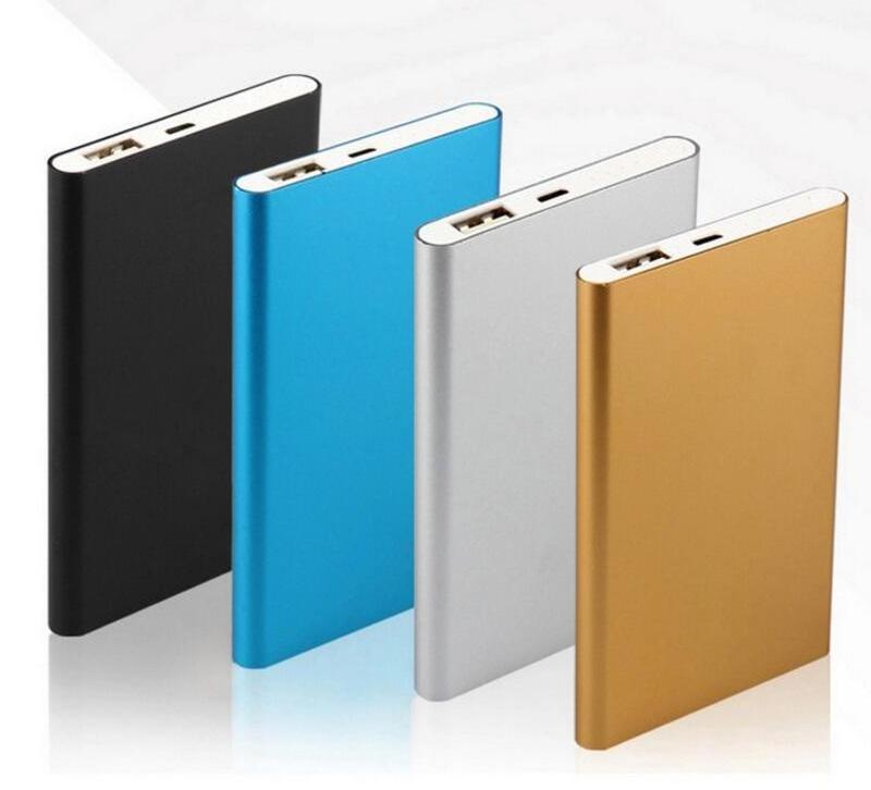 Wholesale Ultra Slim Mini Power Bank Metal Li- Polymer Mobile Charger Power Bank 3000/4000mah