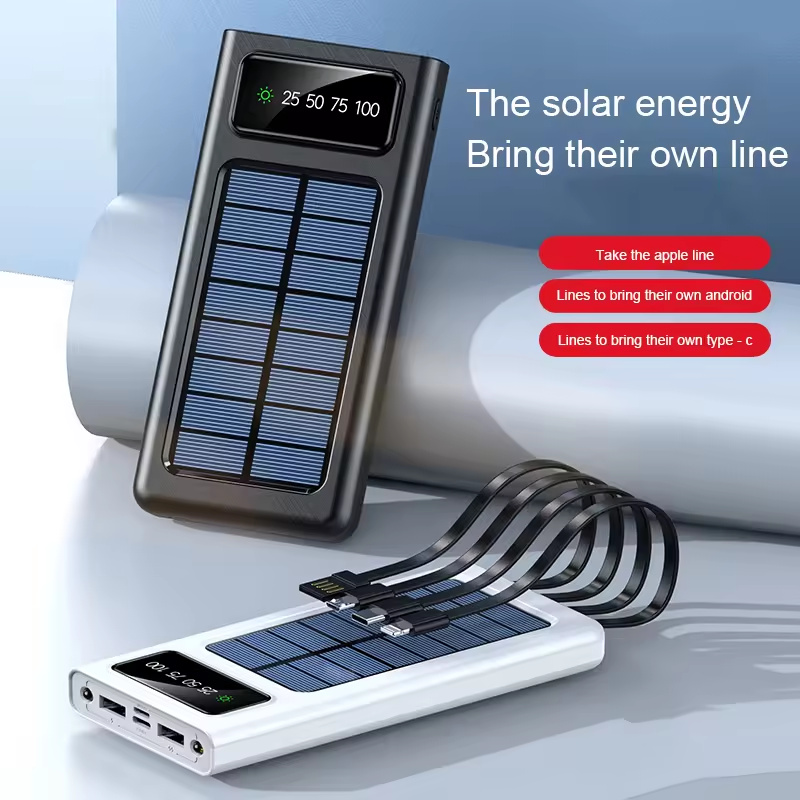 Solar Power Bank Fast Charging Portable Powerbank Waterproof External Battery Solar Panels 10000mah Phone Charger