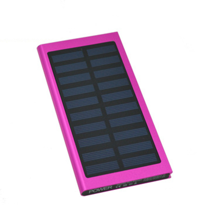 2018 New 20000 Mah Solar Power Bank External Battery Solar Charger For Apple Power Bank with dual USB