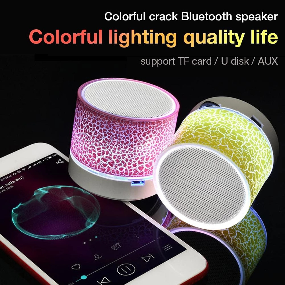 A9 Mini Portable Car Speaker Loud Wireless Speakers Audio LED Lights For All Phones