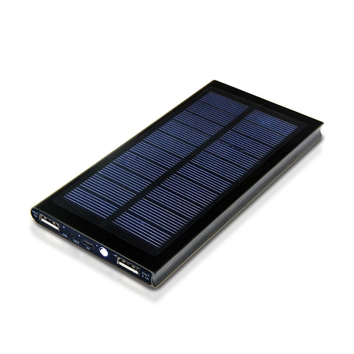 2018 New 20000 Mah Solar Power Bank External Battery Solar Charger For Apple Power Bank with dual USB