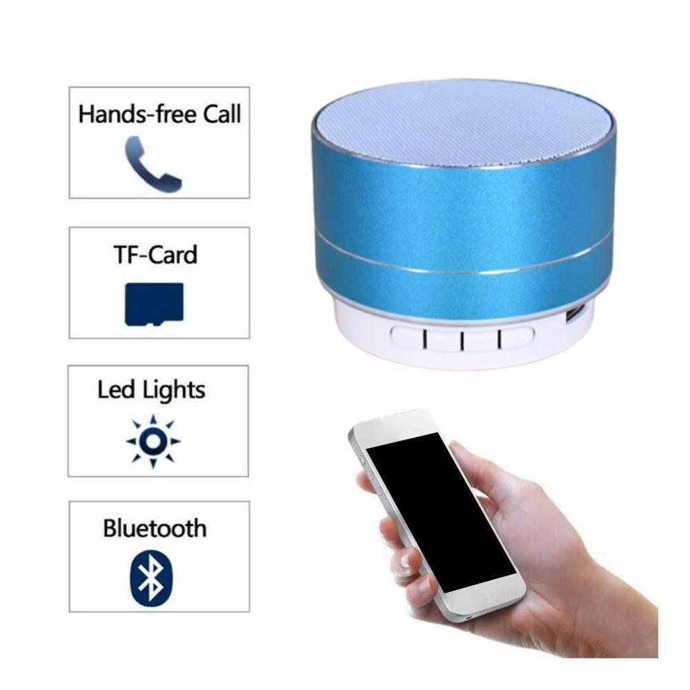 Outdoor Subwoofer Mini Portable A10 Wireless Speaker With Led Flashing Colorful Metal Bass Speaker For Mobile Phone