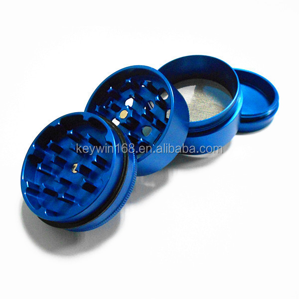 Hot Sales Colorful CNC Aluminum 4 Part Herb Grinder