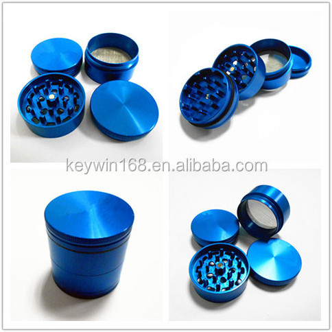 Hot Sales Colorful CNC Aluminum 4 Part Herb Grinder