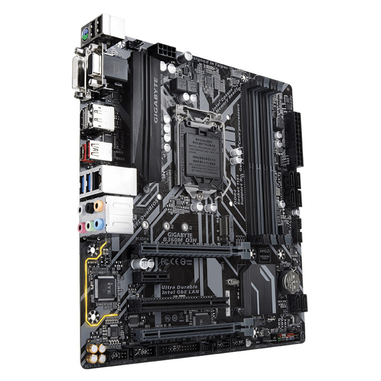 GIGABYTE B360M D3H Gaming Motherboard with Intel B360 Chipset LGA 1151 Socket Support Intel Core 8th 9th I3 I5 I7 I9 Processors