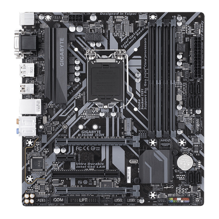 GIGABYTE B360M D3H Gaming Motherboard with Intel B360 Chipset LGA 1151 Socket Support Intel Core 8th 9th I3 I5 I7 I9 Processors