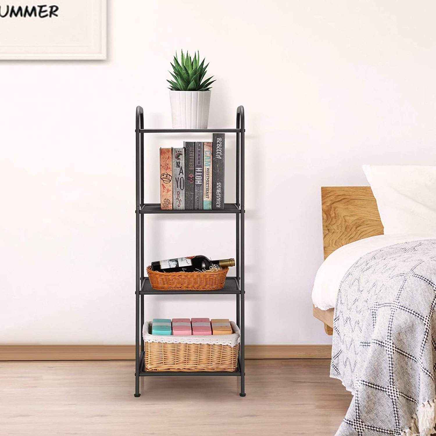 Storage Rack with Shelf, Standing Shelf Units for Kitchen, Bathroom, Office,Living Room