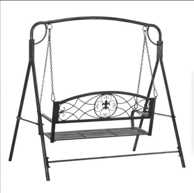 Swing Bench Metal Antique 2 Seater Bronze Garden Rust-proof Patio lover bench