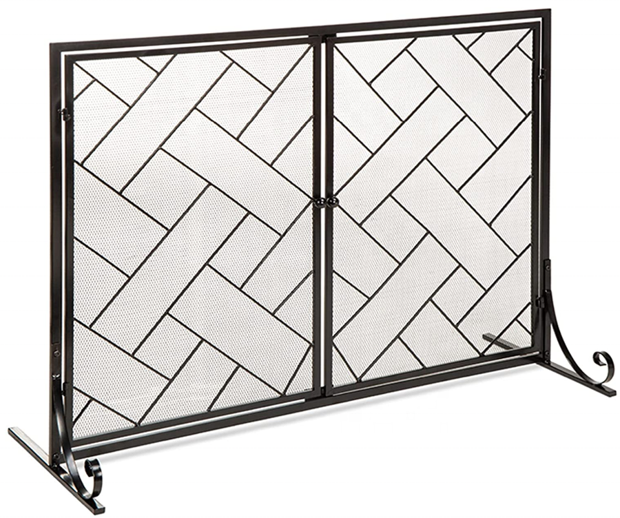 Factory supply fire spark large guard cover metal  mesh fireplace screen