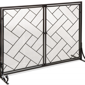 Factory supply fire spark large guard cover metal  mesh fireplace screen