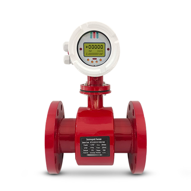 DN100 Integrated 316l Stainless Steel Magnetic Liquid Water Digital Electromagnetic Flow Meter