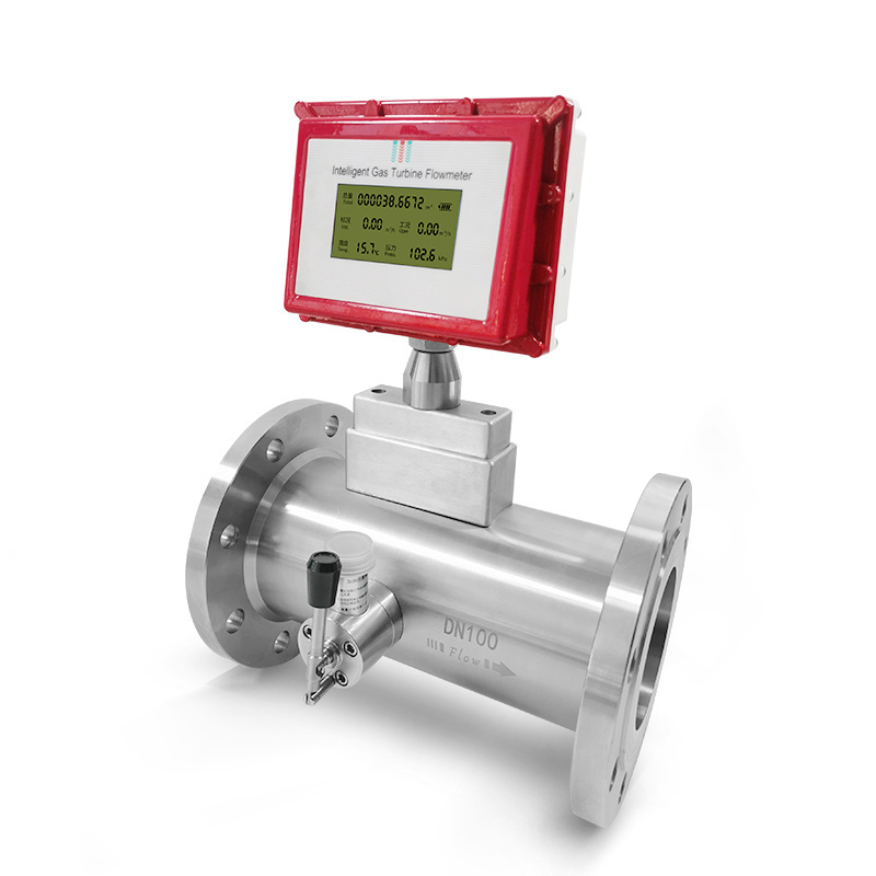 DN100 Digital Explosionproof Variable Area Liquefied Gas Turbine Gas Flow Meter With Temperature Compensation