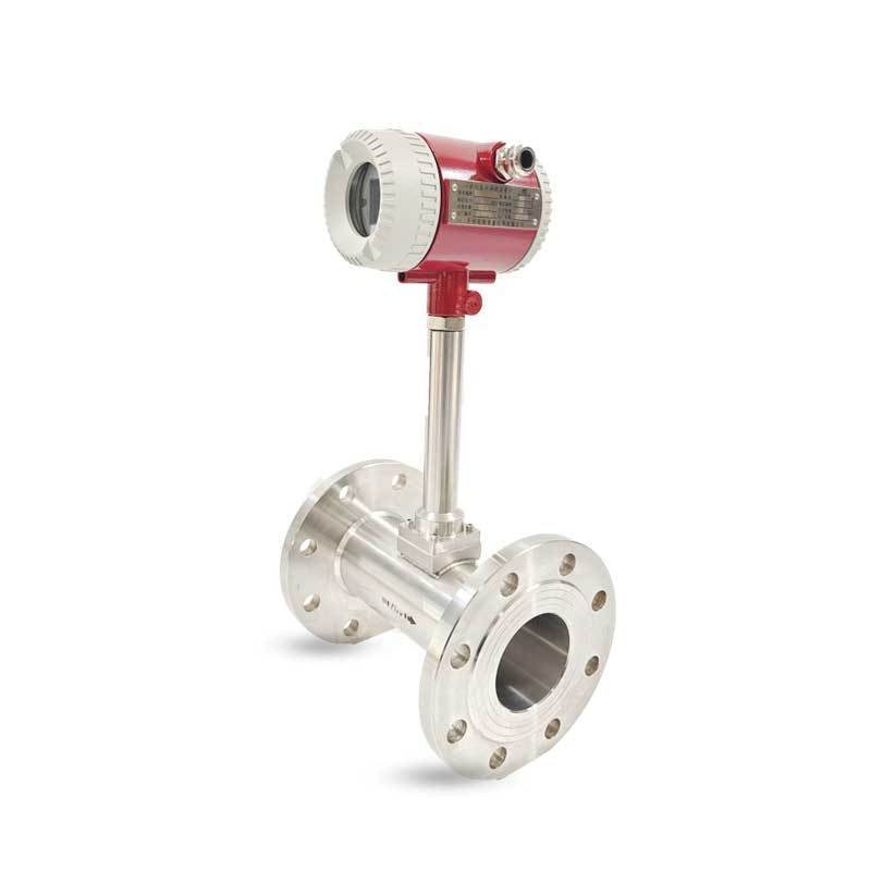 High Temperature Compact Digital PN40 Co2 Nitrogen Propane Butane Methane Flue Lpg Natural Gas Vortex Type Gas Flow Meter Air