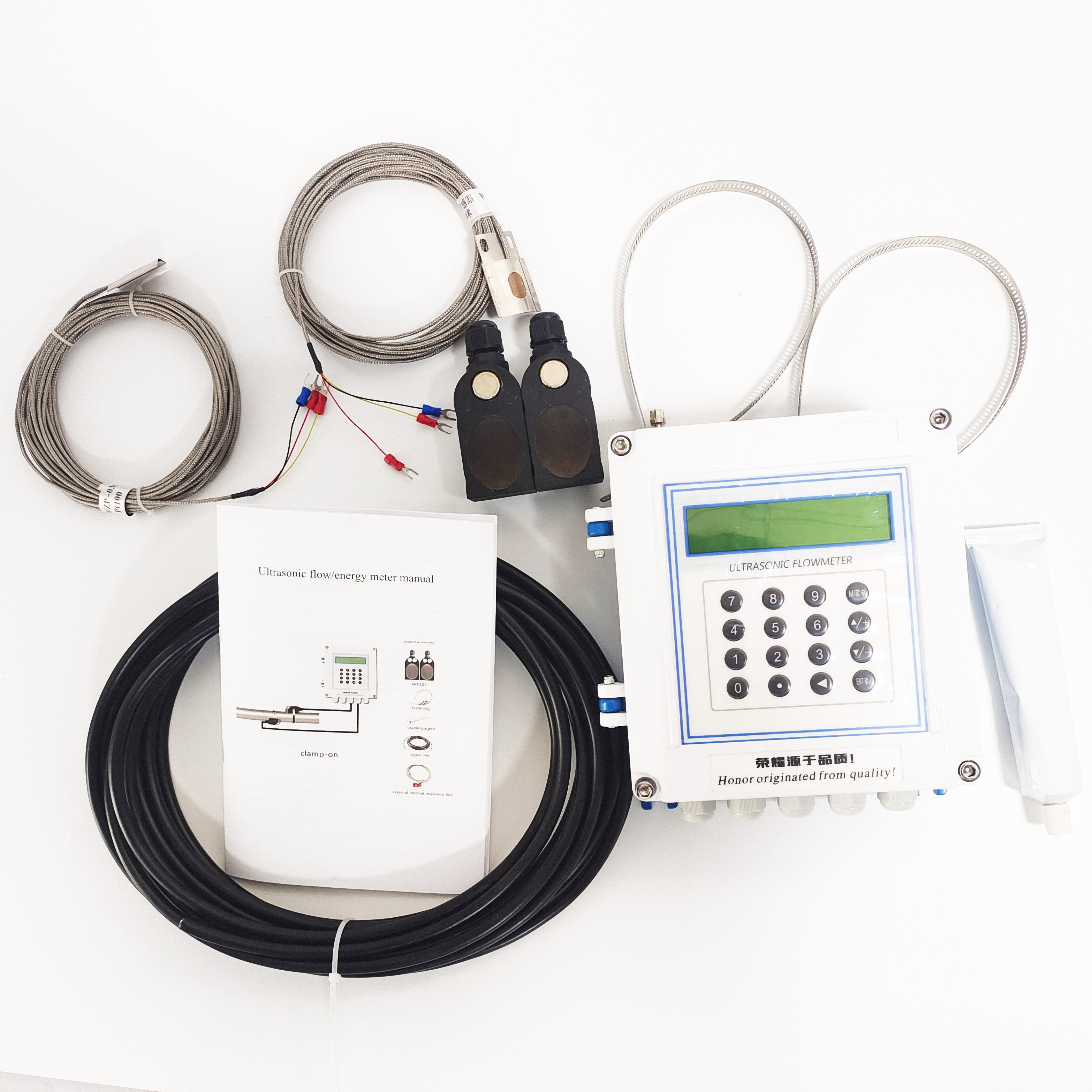 Modular type ip68 heat energy measurement liquid ultrasonic flow meter with data logger