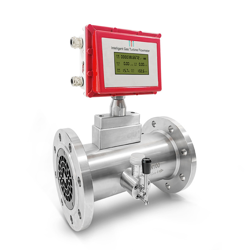 DN100 Digital Explosionproof Variable Area Liquefied Gas Turbine Gas Flow Meter With Temperature Compensation