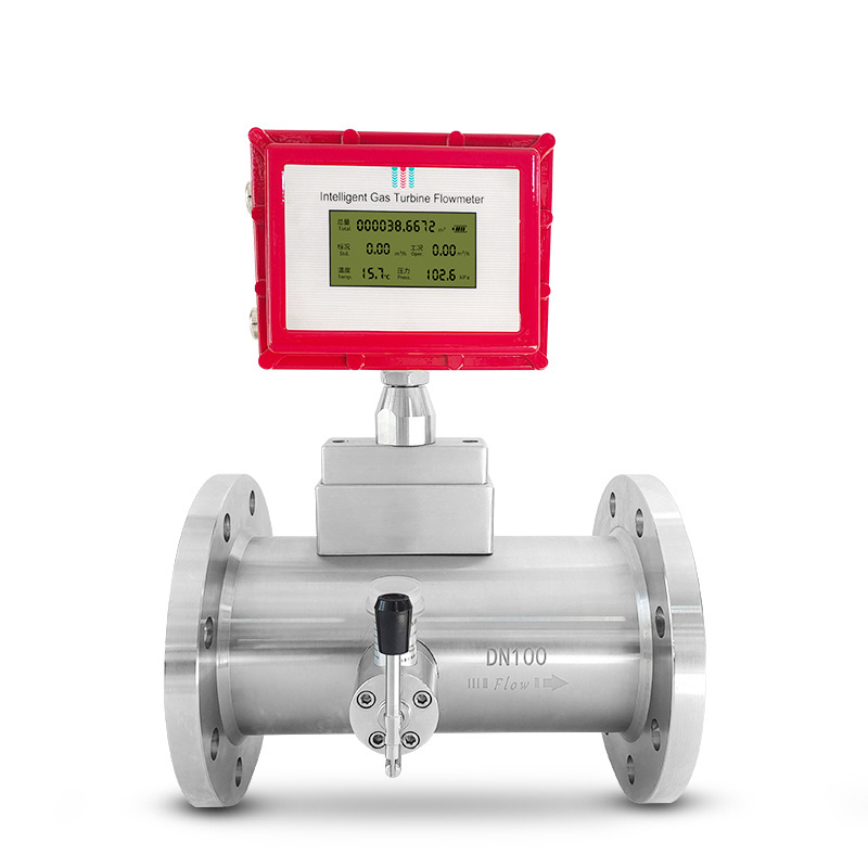 DN100 Digital Explosionproof Variable Area Liquefied Gas Turbine Gas Flow Meter With Temperature Compensation