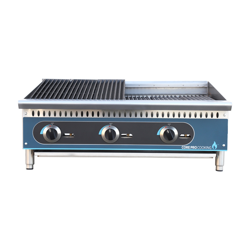 Hot Sale Kitchen Stainless Steel counter Top Gas BBQ Charbroiler gas grill