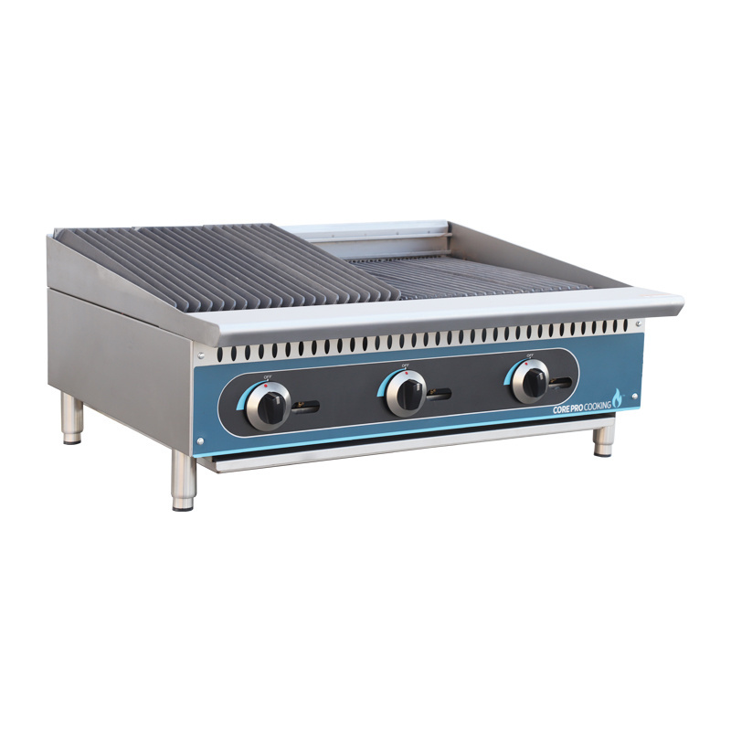 Hot Sale Kitchen Stainless Steel counter Top Gas BBQ Charbroiler gas grill