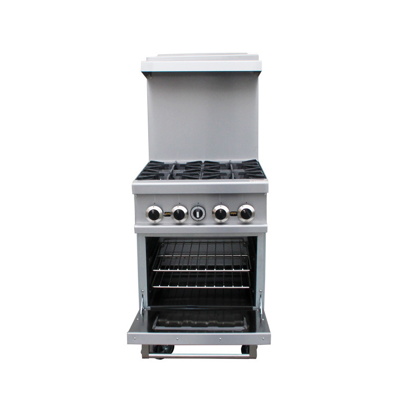 24 Inch Manufacturer gas stove 4 burner stainless steel Free Standing Cooking Range with gas oven