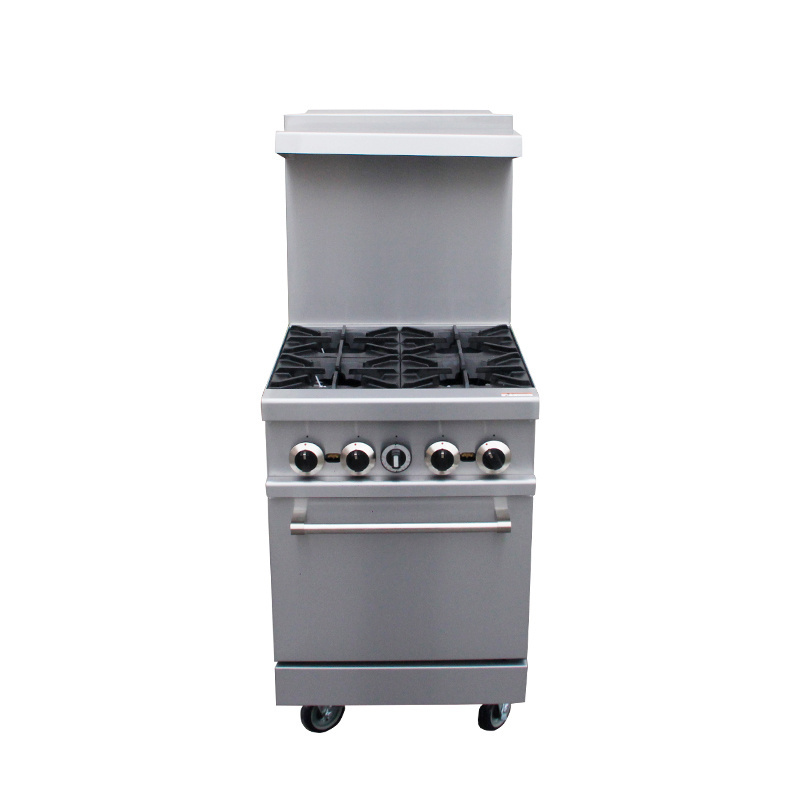 24 Inch Manufacturer gas stove 4 burner stainless steel Free Standing Cooking Range with gas oven