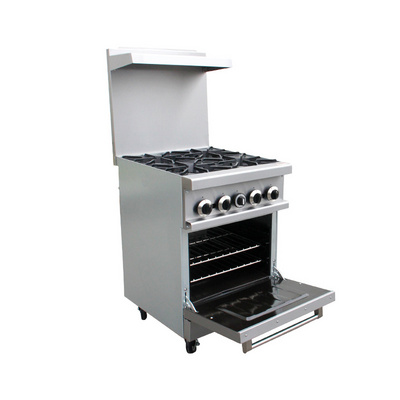 24 Inch Manufacturer gas stove 4 burner stainless steel Free Standing Cooking Range with gas oven