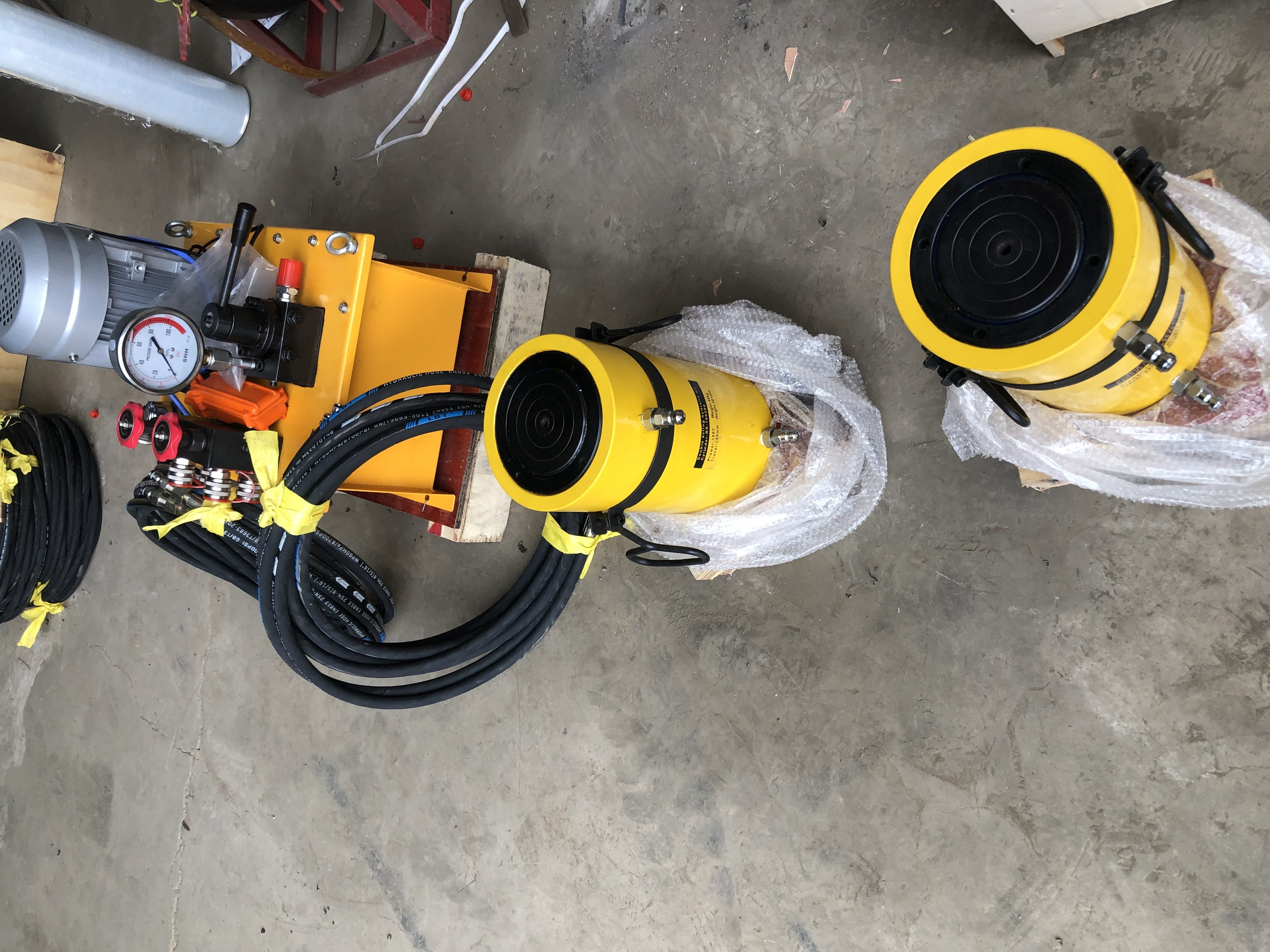 Prestressing 50ton double acting hydraulic cylinder 100 ton mini hydraulic lifting jacks 500 ton hydraulic lift jack