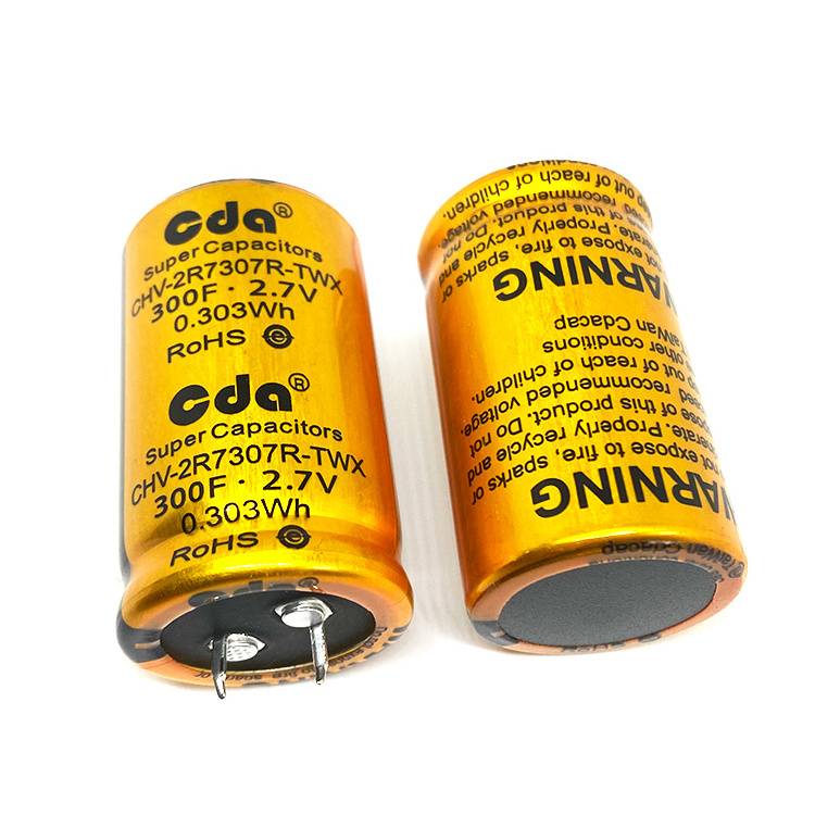 High power  2.7V3.3F Super Capacitor CHV-2R7335R-TW 4F 4.7F 5F 7F 8F 10F 12F 15F 16F 18F 20F 22F 25F 30F 50F 100F Capacitors