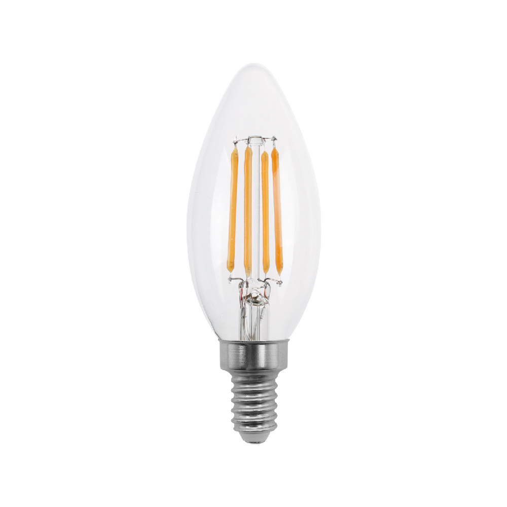 ED Vintage Edison Bulb Candelabra C35 LED Filament Candle Bulb, Replace 60W, E14 Base, Clear Warm White 2700K